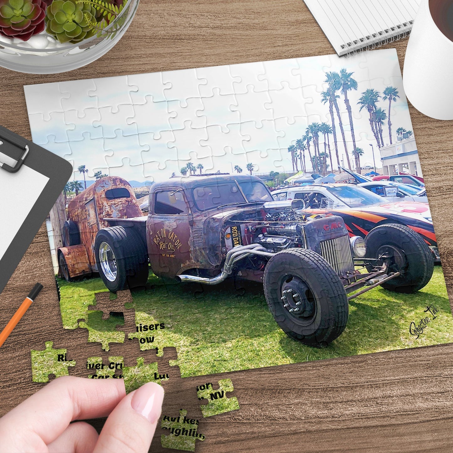 Vintage Hot Rods at Car Show Puzzle product
