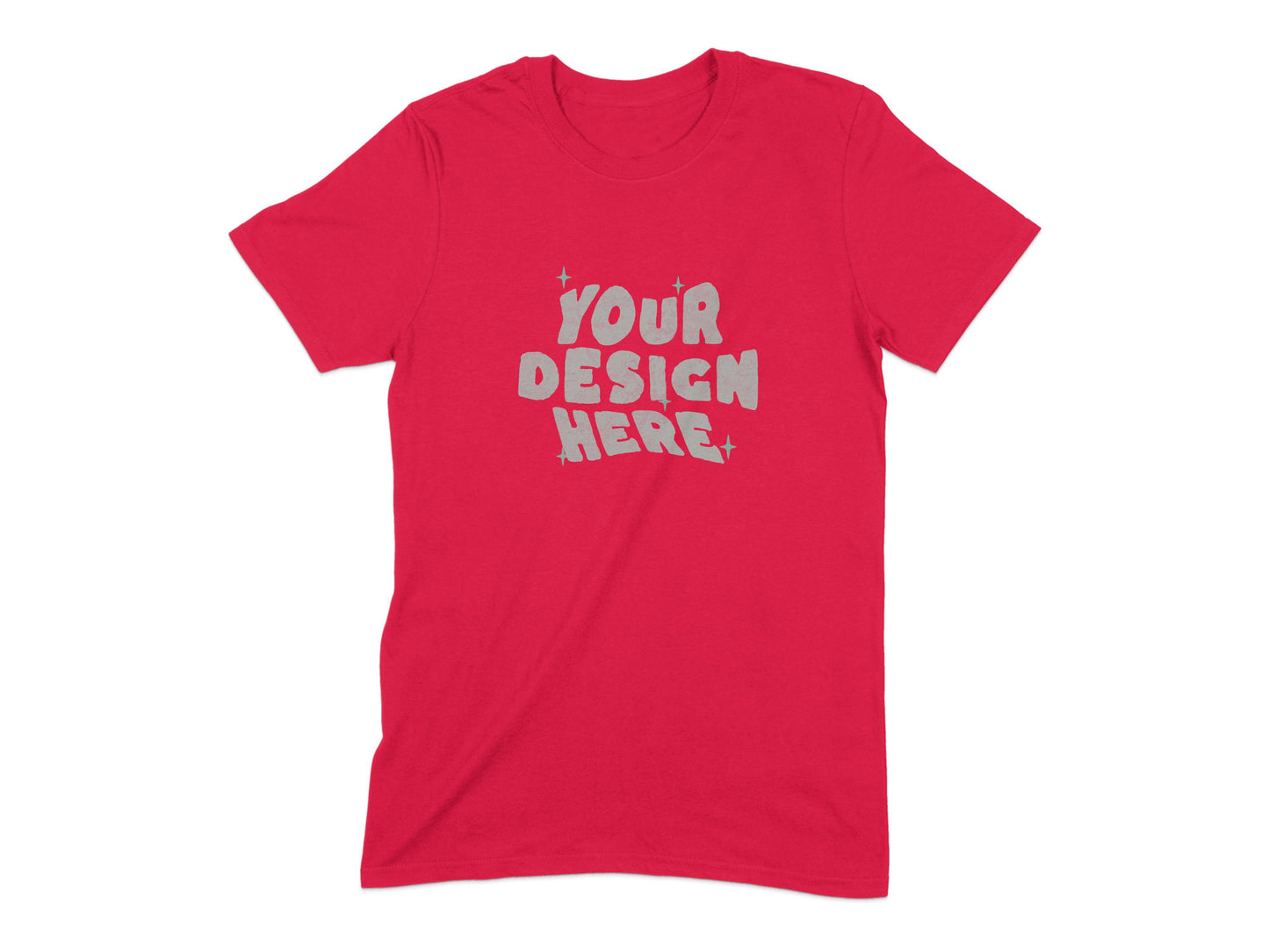 Customizable Red T-Shirt with Your Design product type