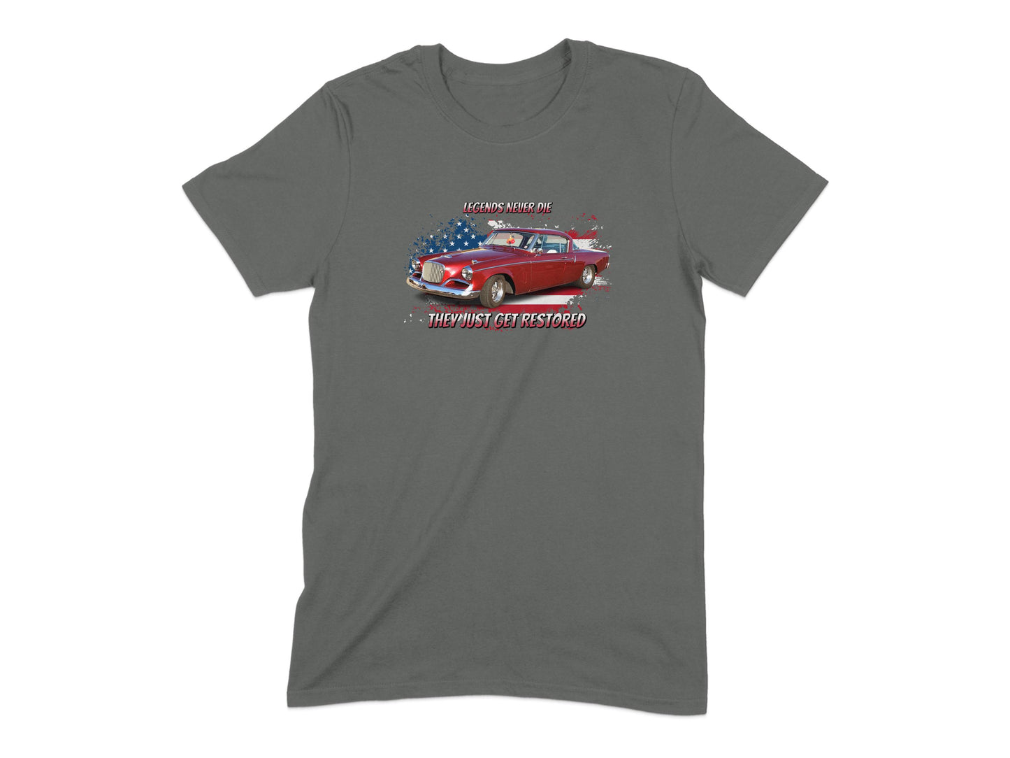 Vintage Red Car American Patriotic Graphic T-Shirt product type
