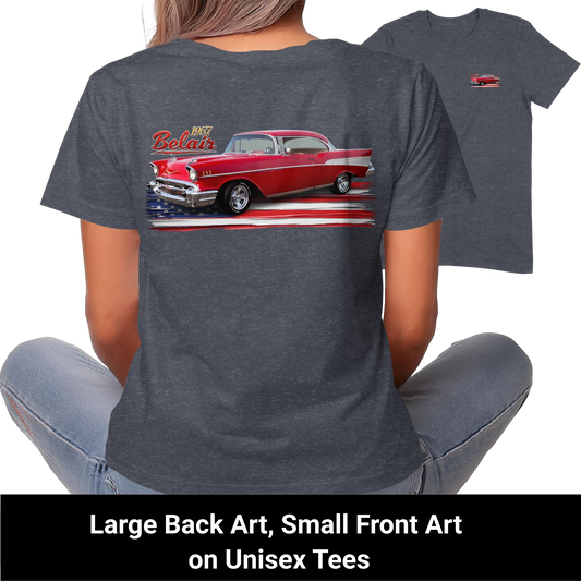 Large Back Art Small Front Art on Unisex Tees product