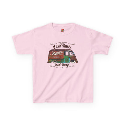 1946 Metro Van If It Ain't Rusty It Ain't Trusty! on Kids Heavy Cotton Tee