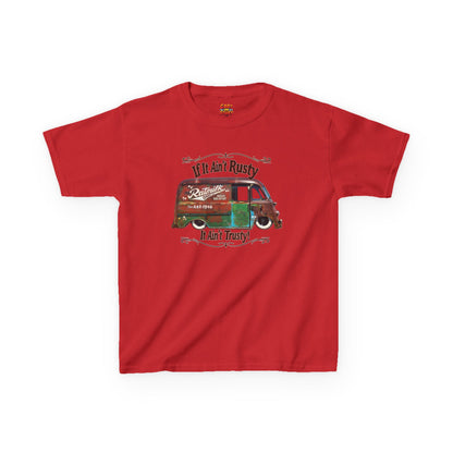 1946 Metro Van If It Ain't Rusty It Ain't Trusty! on Kids Heavy Cotton Tee