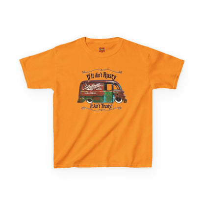 1946 Metro Van If It Ain't Rusty It Ain't Trusty! on Kids Heavy Cotton Tee