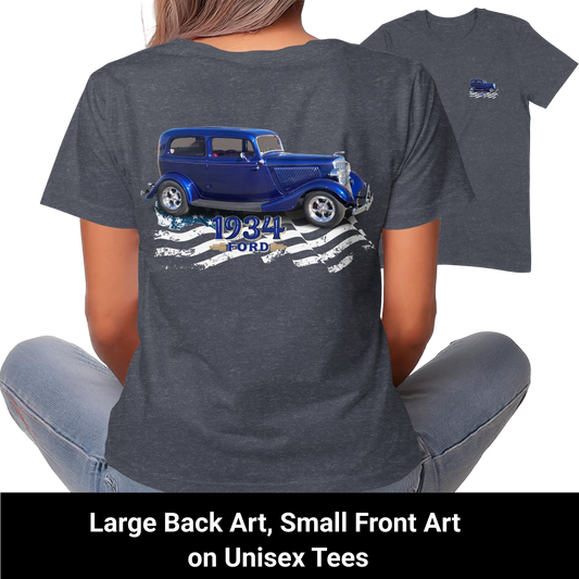 Classic 1934 Ford Art on Unisex Tees Product Type