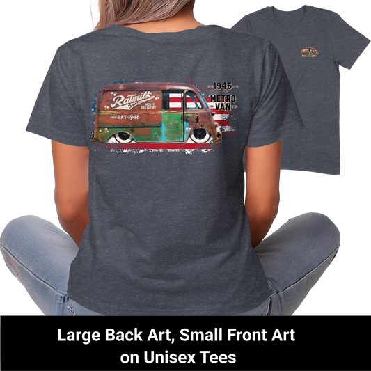 Vintage Metro Van Art Truck Graphic Unisex Tees product