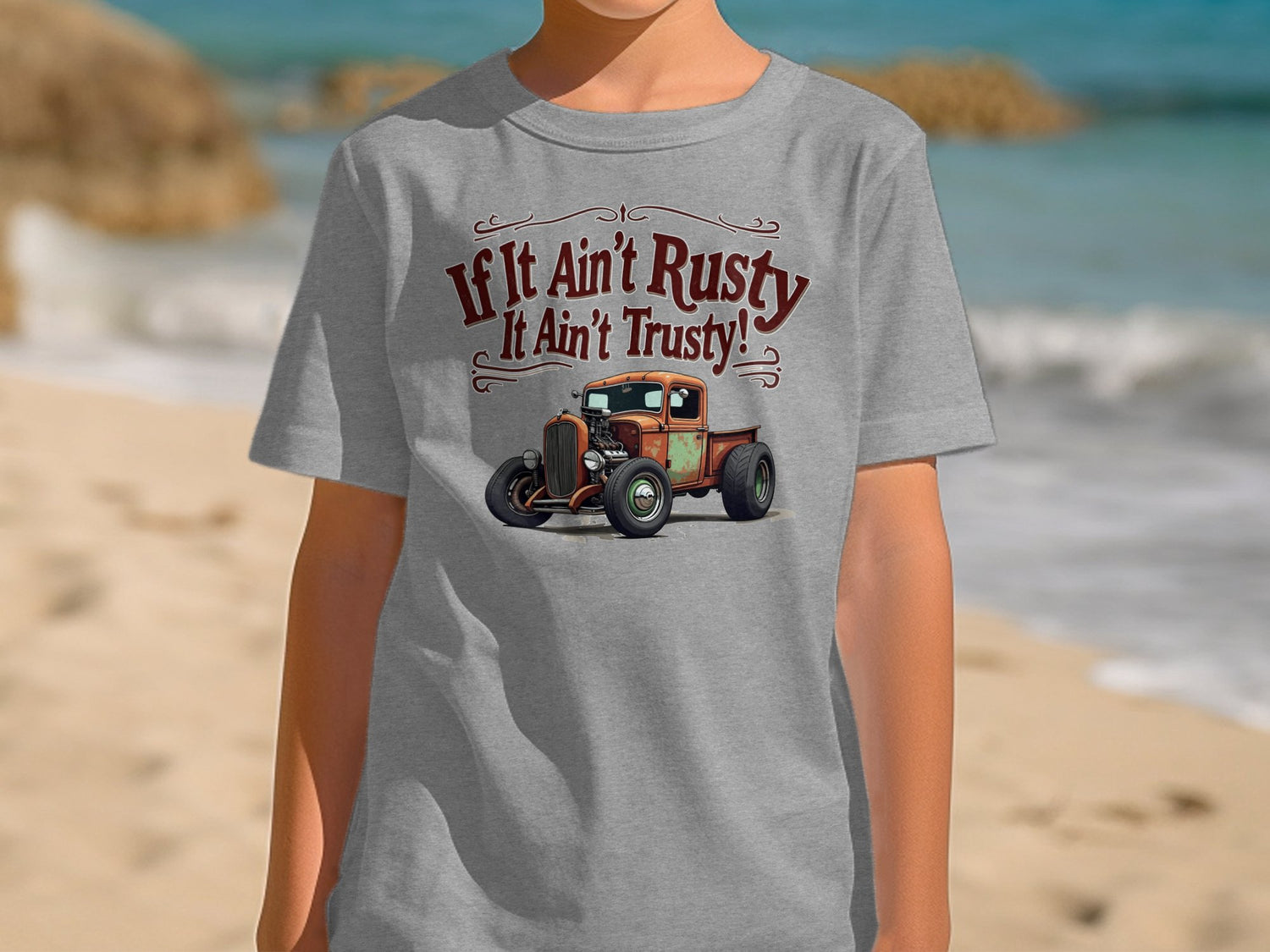 Vintage Rusty Car Design Graphic Tee Shirt product type