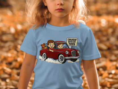 Cruisin' With My Toys Red Car Kids T-Shirt product