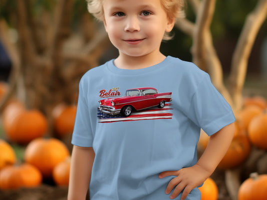 Vintage 1957 Bel Air Car Graphic Toddler T-Shirt product