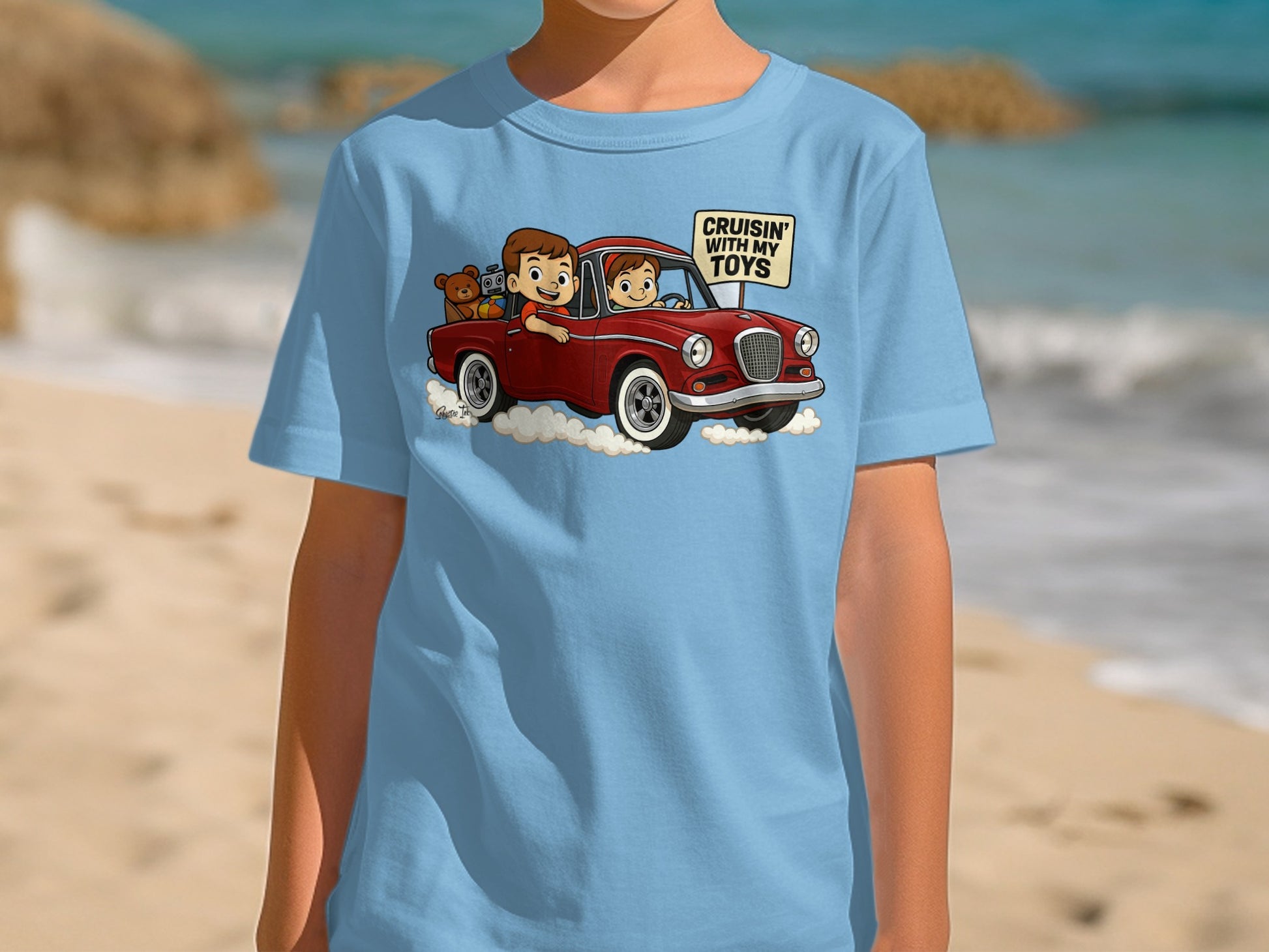 Cruisin' with My Toys Graphic Kids T-Shirt product