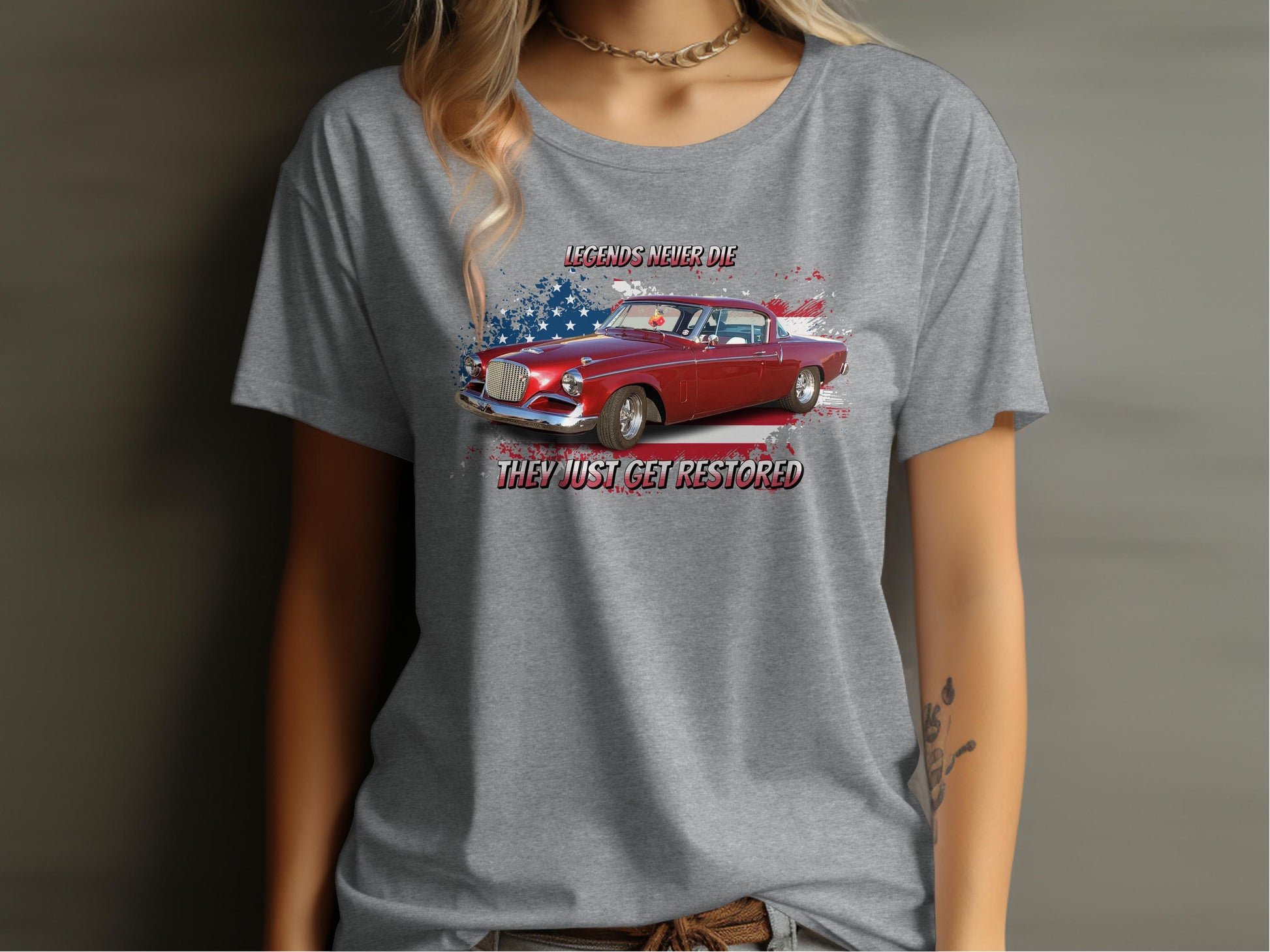 Classic Car Legends Never Die Graphic T-Shirt product type