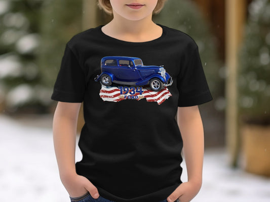 1934 Ford Classic Car Graphic Kids T-Shirt product type