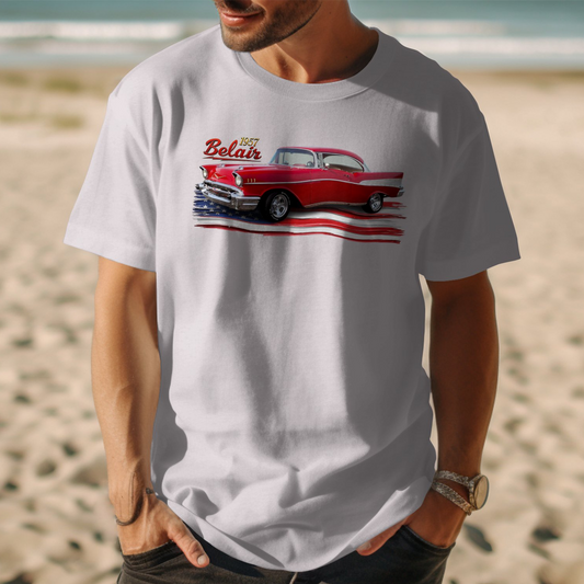 Classic 1957 Belair Car Design Graphic T-Shirt product type
