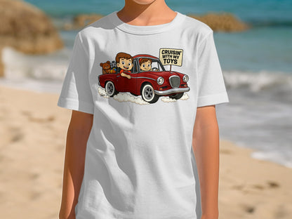 Cruisin With My Toys Graphic Tee Shirt for Kids product type