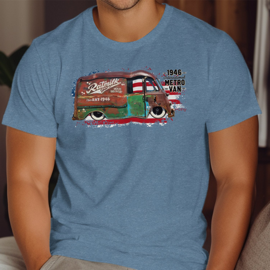 Retro Vintage 1946 Metro Van Graphic Tee Shirt product type